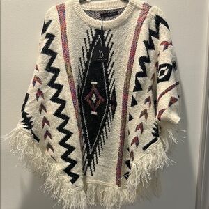 Poncho sweater top